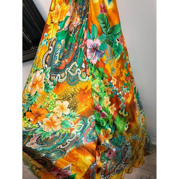 Sue Wong Floral Halter Maxi Gown - Picture 4 of 10